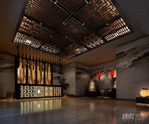 瑞仁堂中式養生會所裝修效果圖