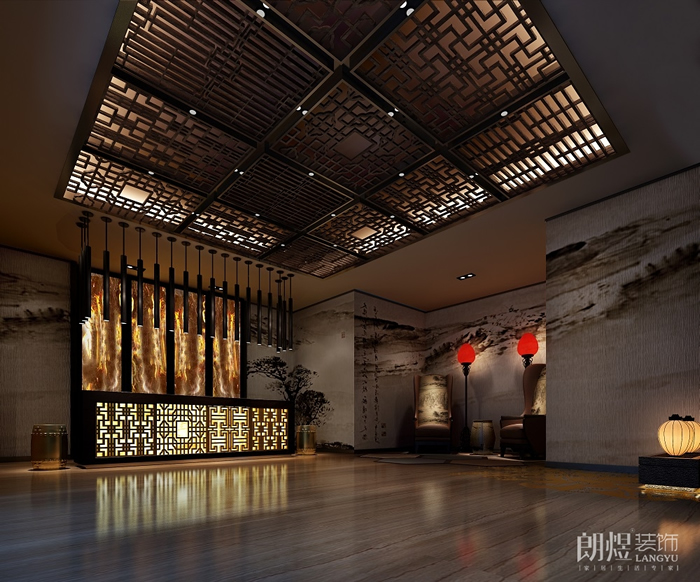瑞仁堂中式養生會所裝修效果圖
