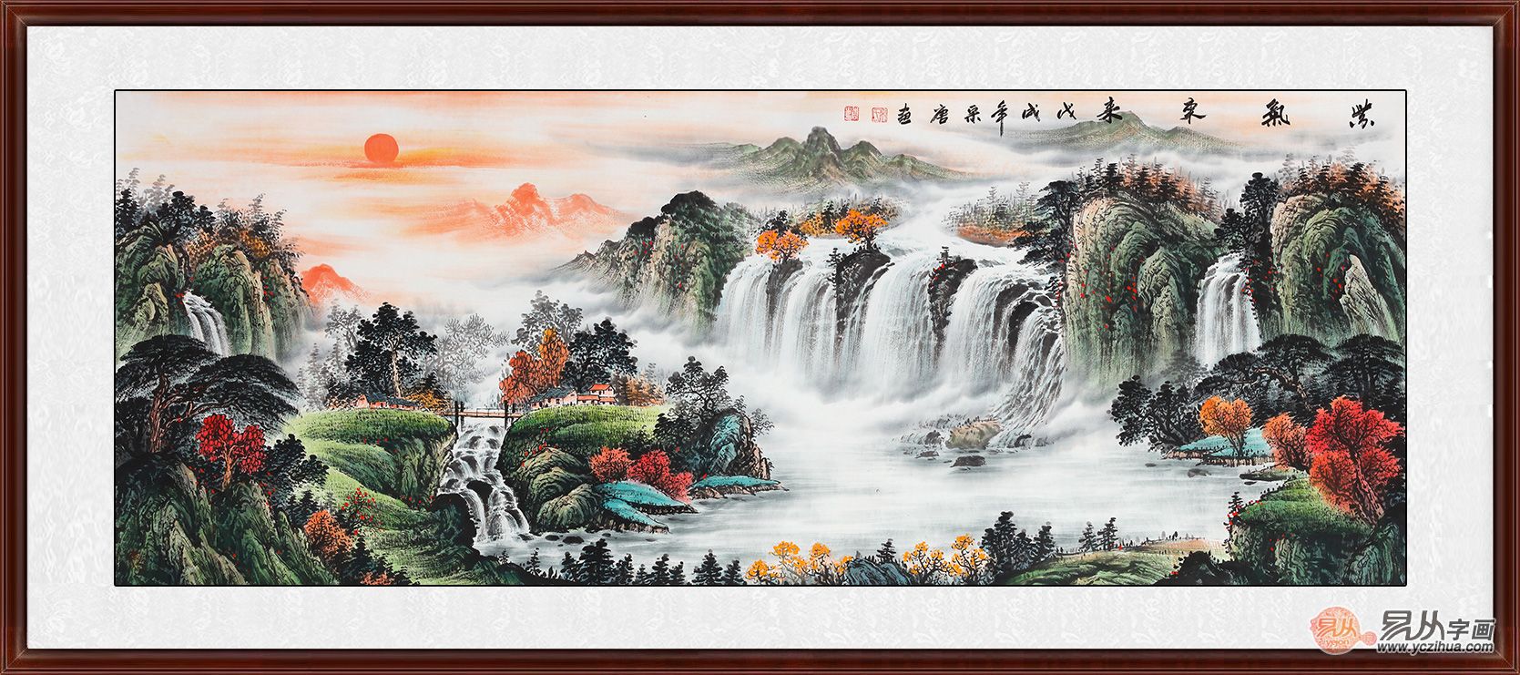 風水畫聚寶盆 宋唐生財旺運新品《紫氣東來》