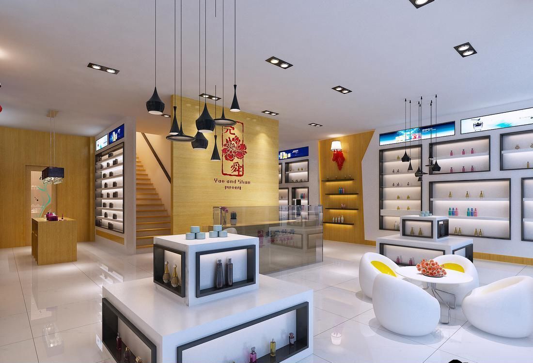 成都化妝品店鋪裝修室內效果圖