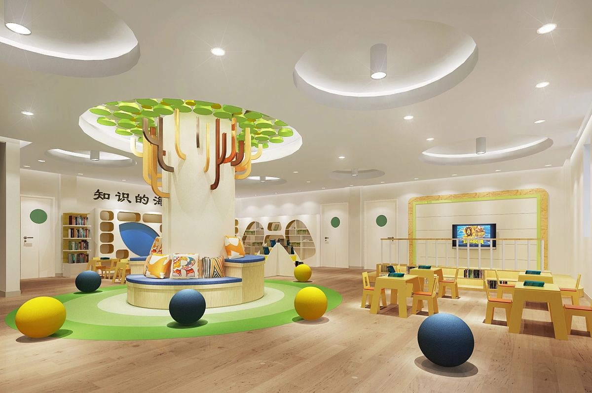 現代風格私立幼兒園裝修設計效果圖